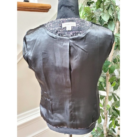 Coldwater Creek Women's Purple Polyester Tweed 3/4 Sleeve Blazer Jacket Size XS - Picture 7 of 11